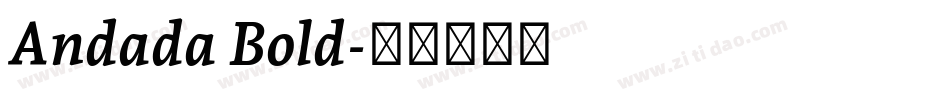 Andada Bold字体转换